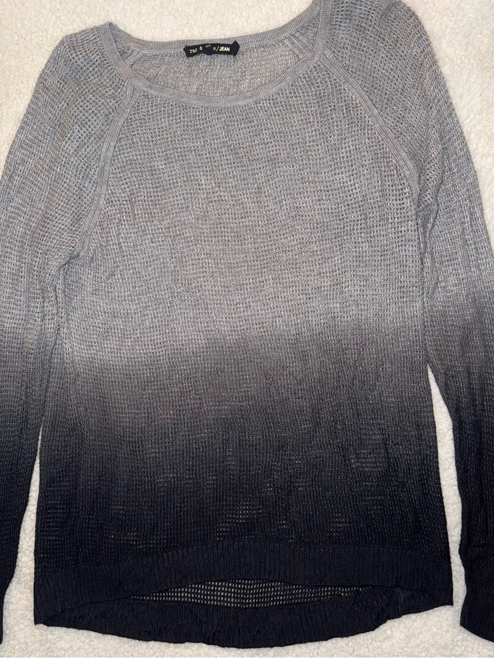 rag & bone /JEAN Ombre Waffle Knit Sweater 🩶 100% viscose
